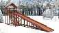 Деревянная зимняя горка CustWood Winter WF10 c крышей скат 10 метров
