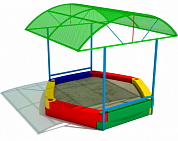 песочница пентагон с тентом для детской площадки