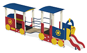 игровой комплекс паровоз с вагончиком ио-01.1 для детской площадки