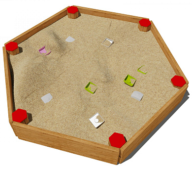 песочница шестигранная 05101 для детской площадки