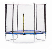 батут dfc trampoline trio с сеткой 6ft синий для дачи