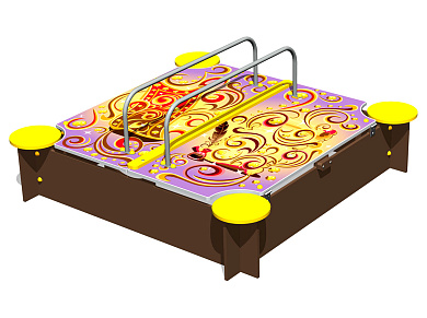 песочница узорная у3 п106 с крышкой для детской площадки