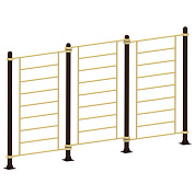 шведская стенка sport-fora ysk47 трехсекционная прямая для дачи