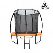 батут dfc trampoline kengoo 8 футов 8ft-tr-e-bas с защитной сеткой и лестницой