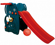 детская горка happy box jm-765 слон с баскетбольным кольцом и мячом