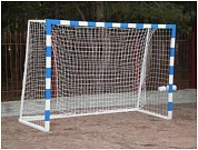 ворота футбольные для минифутбола sp-2432al алюминиевые с сеткой 3х2м профиль 80 80 мм