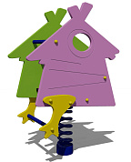 качалка на пружине избушка 04045 для детской площадки