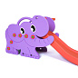 Детская горка Happy Box 706-B Elephant Slite с баскетбольным кольцом футбольными воротами