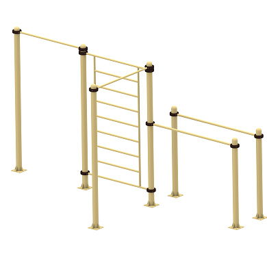 спортивный комплекс ysk54 два турника, брусья и шведская стенка для дачи