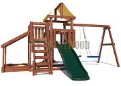 детская деревянная площадка custwood junior color jc17 для дачи
