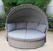 диван-трансформер афина-мебель afm-325g grey из искусственного ротанга
