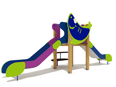 горка двойная акула 08404.24 для детской площадки