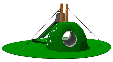 холм с тоннелями vst 0157/3 для детской площадки