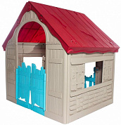 детский игровой дом keter складной foldable playhouse biege/red