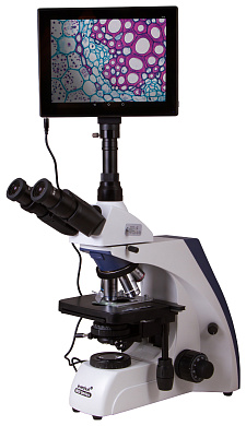 микроскоп levenhuk med d35t lcd тринокулярный