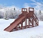Деревянная зимняя горка CustWood Winter W3 скат 3,5 метра