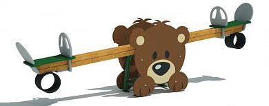 качели балансир медвежонок для детской площадки