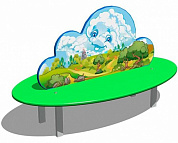 скамейка детская облако сп057 для игровой площадки