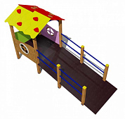 домик с пандусом 0106002 для детей с ограниченными возможностями для уличной площадки